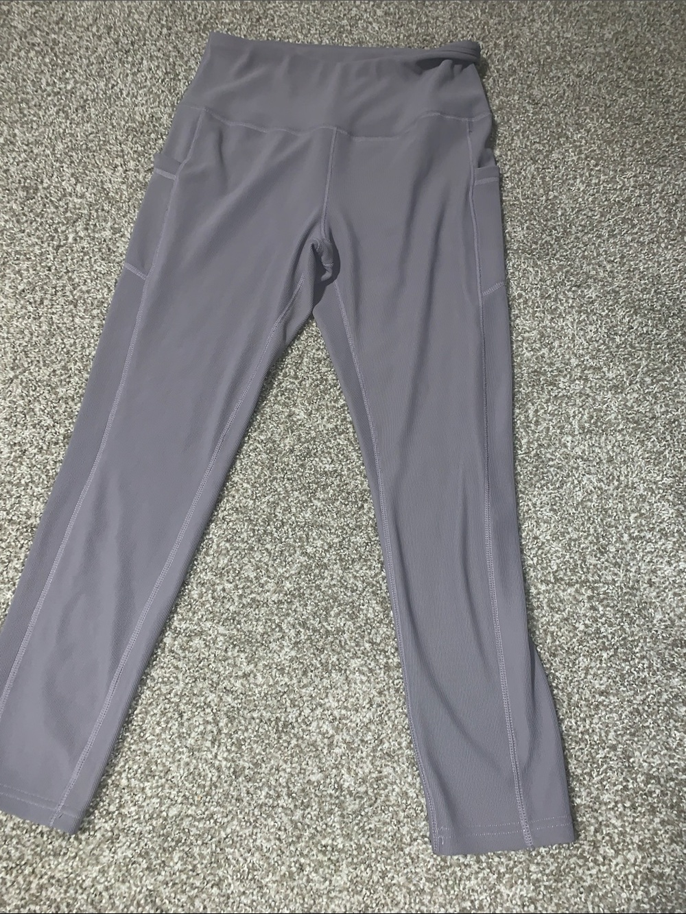 High-Waist Lavender Gray Workout Leggings